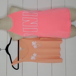 LOT BUNDLE of 2 Victoria's Secret PINK super soft tank tops